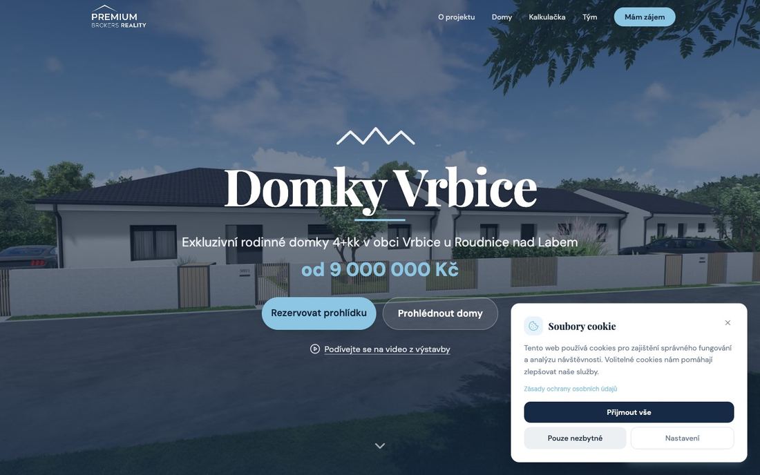Domky Vrbice — developerský projekt